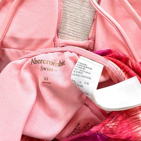 Abercrombie & Fitch Printed Cutout One Piece Swimsuit | Pink Size XS‎ - Picture 6 of 6